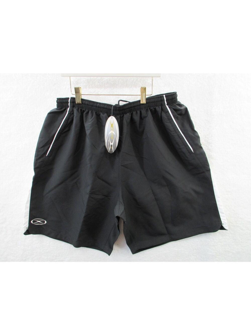 NWT Mens Black XARA Soccer Athletic Polyester Shorts XL OFF-THE-FIELD OTF Porto